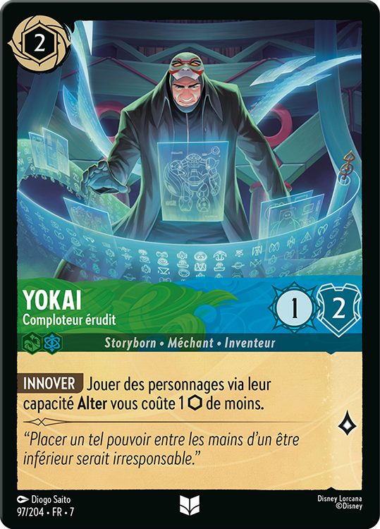 Yokai - Comploteur érudit card from the Disney Lorcana Trading Card Game