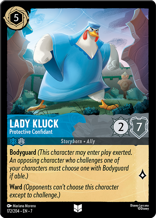 Lady Kluck - Protective Confidant card from the Disney Lorcana Trading Card Game