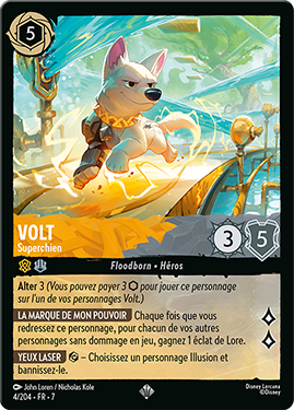 Volt card from the Disney Lorcana Trading Card Game