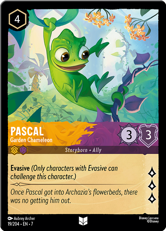 Pascal - Garden Chameleon card from the Disney Lorcana Trading Card Game