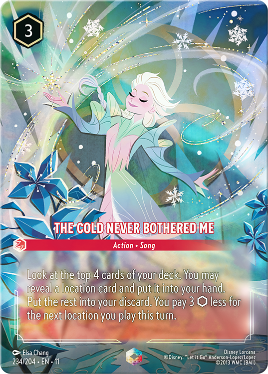 Disney Lorcana TCG The Cold Never Bothered Me Anyways