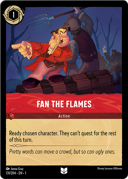 Fan the Flames card for Disney Lorcana