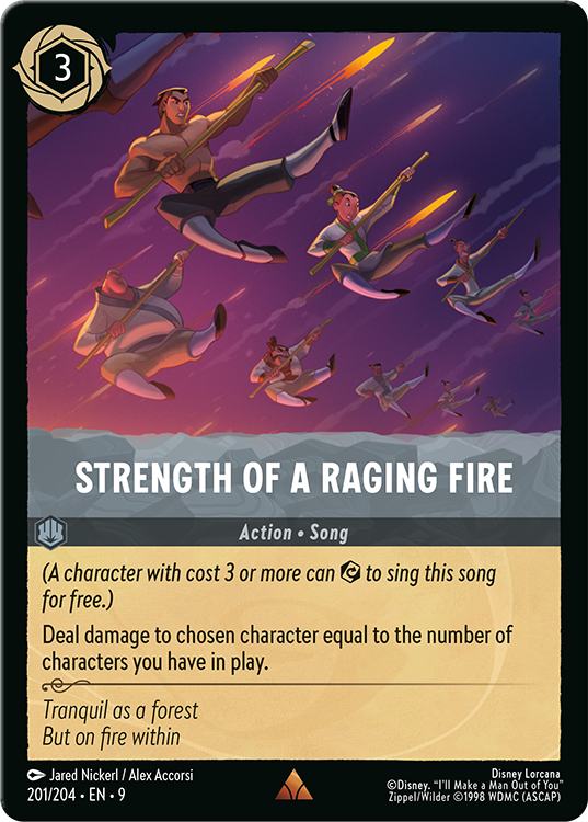 Disney Lorcana TCG - Strength of a raging fire