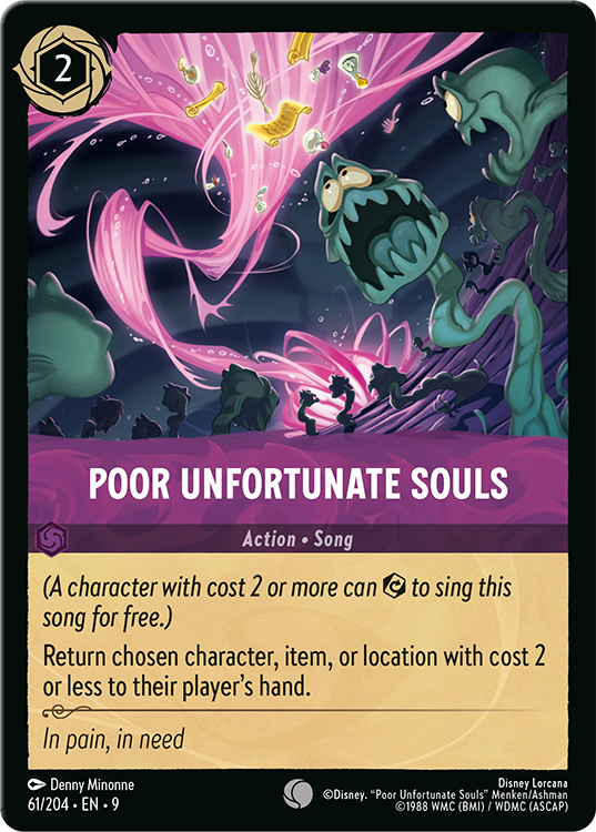 Disney Lorcana TCG Card Poor unfortunate souls