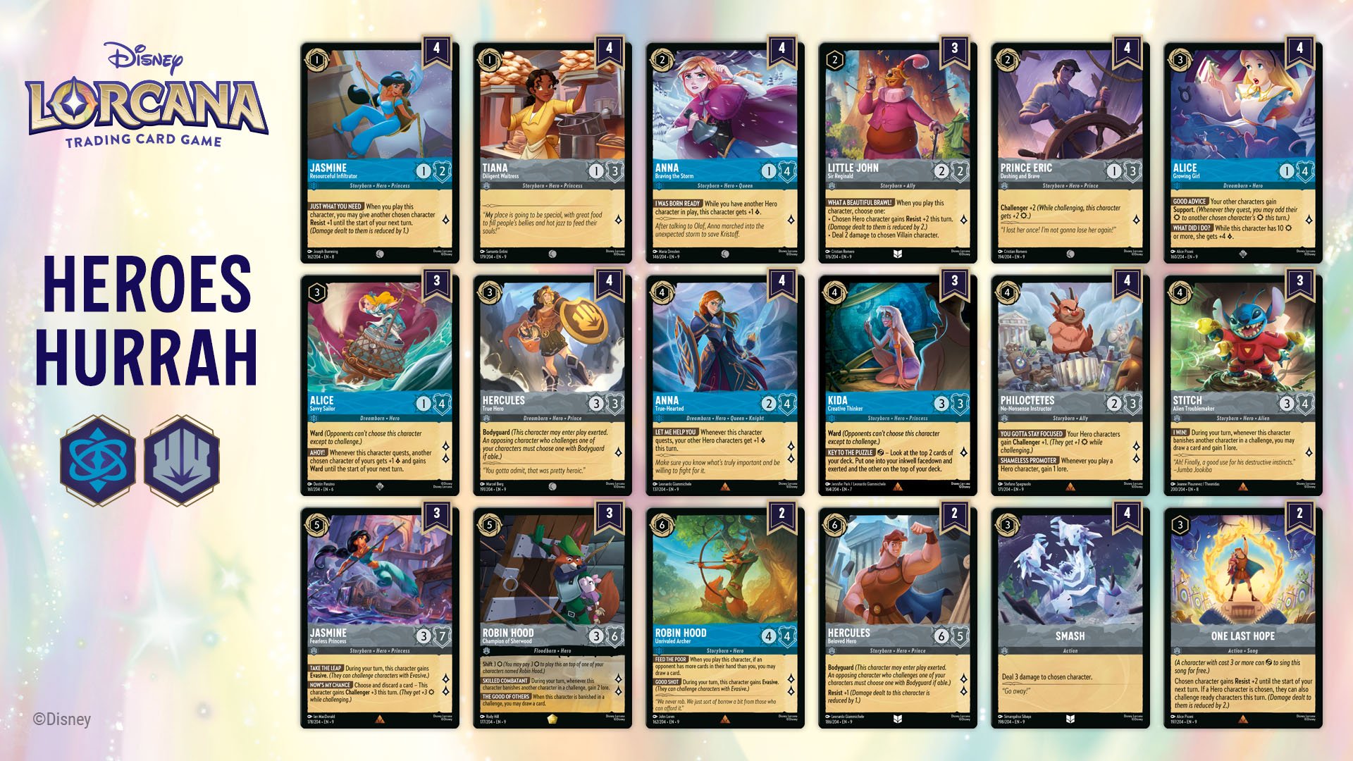 Disney Lorcana Heroes Deck List