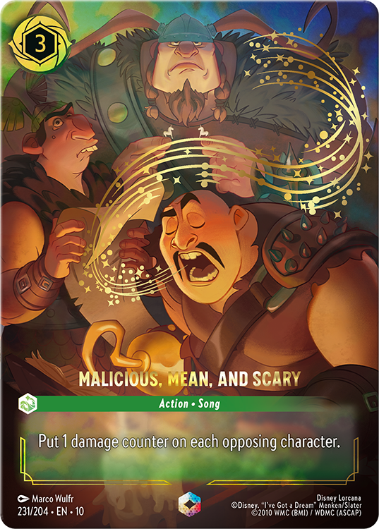 Enchanted Malicious Mean and Scary Card from Whispers in the Well