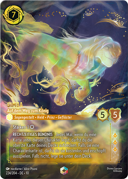 Enchanted Simba Card from Whispers in the Well