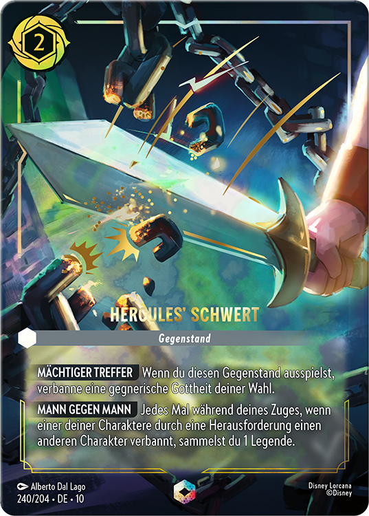 Enchanted Sword of Hercules Card from Whispers in the Well