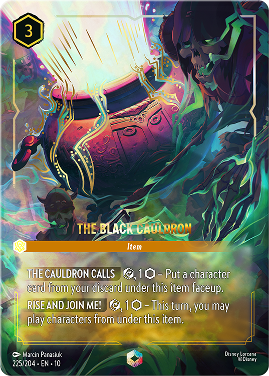 Enchanted Black Cauldron Card from Whispers in the Well