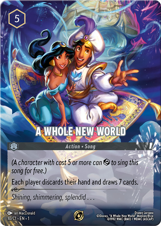 A Whole New World Lorcana card