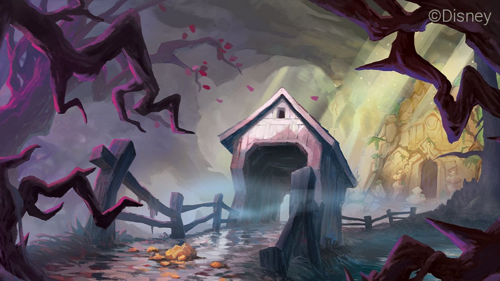 Image of the Sleepy Hollow Bridge from Disney Lorcana
