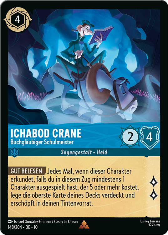 Ichabod Crane Bookish Schoolmaster