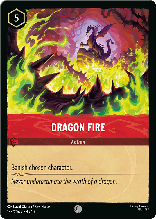 Dragon Fire card from Whispers in the Well