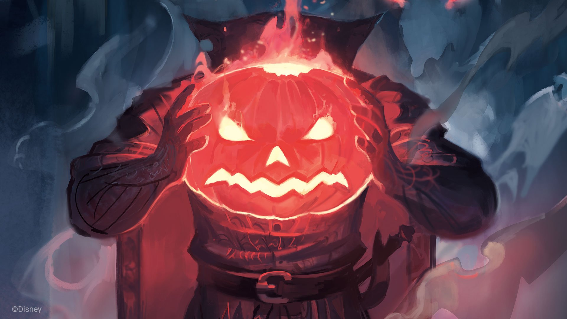 Art from the Disney Lorcana card, The Headless Horseman