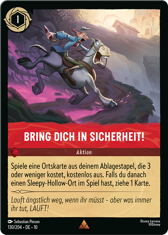 Get to Safety card for Disney Lorcana