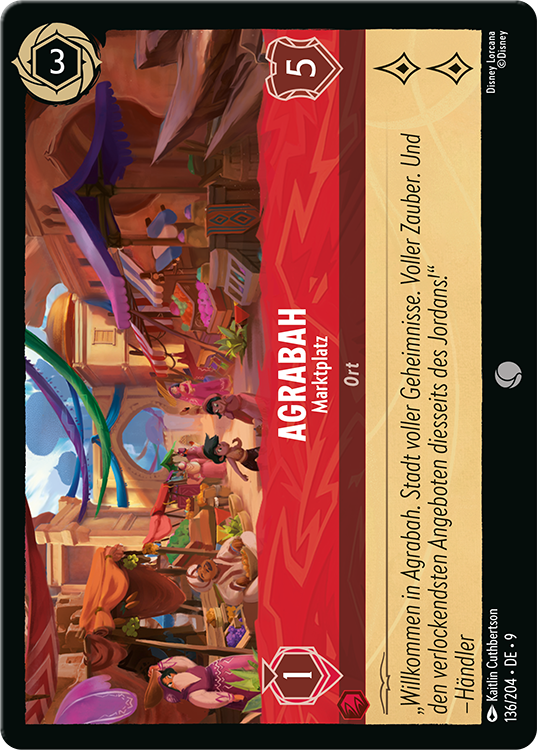 Agrabah Marketplcae card for Disney Lorcana