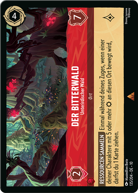 Bitterwood card for Disney Lorcana