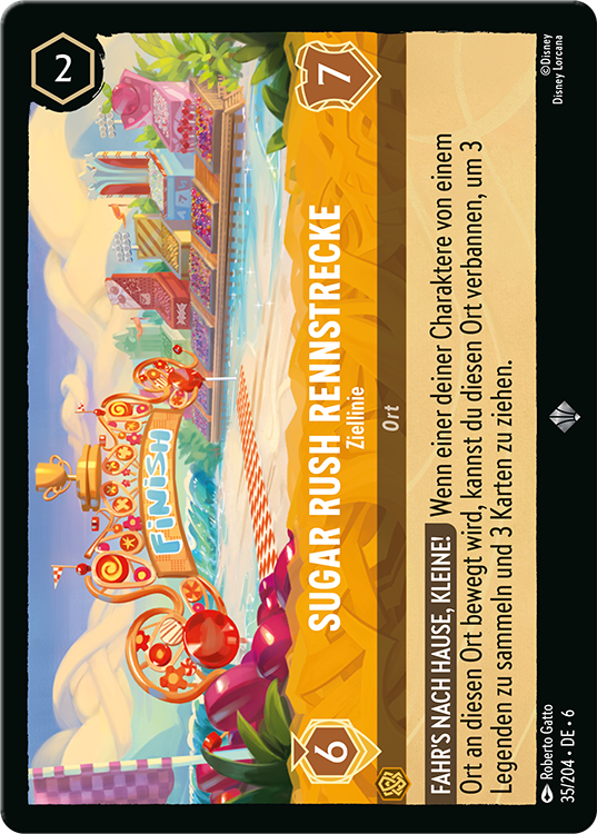 Sugar Rush Finish Line card for Disney Lorcana