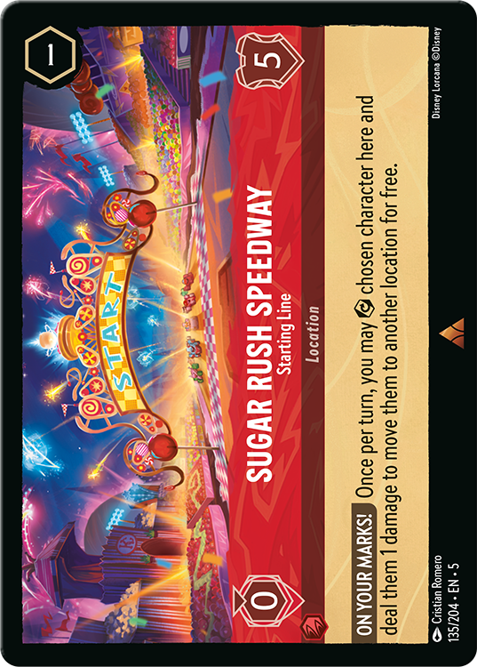 Sugar Rush Starting Line card for Disney Lorcana