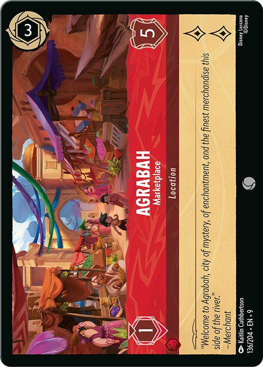 Agrabah Marketplcae card for Disney Lorcana