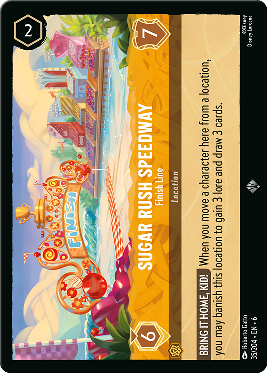 Sugar Rush Finish Line card for Disney Lorcana