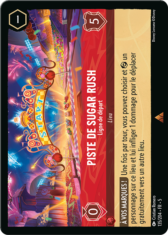 Sugar Rush Starting Line card for Disney Lorcana
