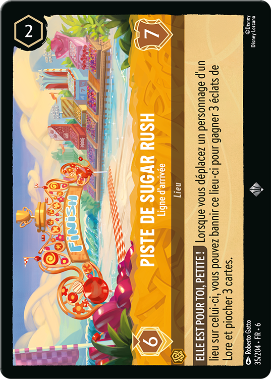 Sugar Rush Finish Line card for Disney Lorcana