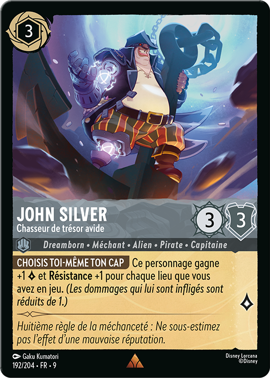 John Silver card for Disney Lorcana
