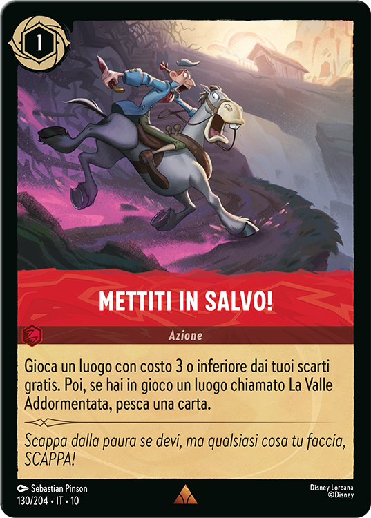 Get to Safety card for Disney Lorcana