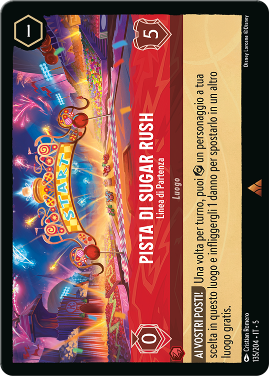 Sugar Rush Starting Line card for Disney Lorcana