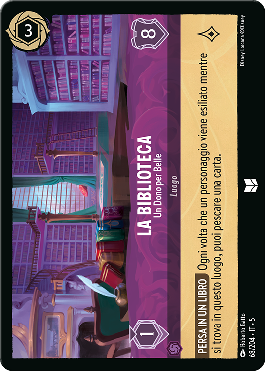 Library card for Disney Lorcana