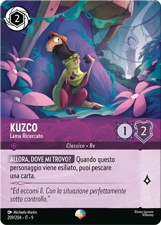 Epic Kuzco Wanted Llama card for Disney Lorcana