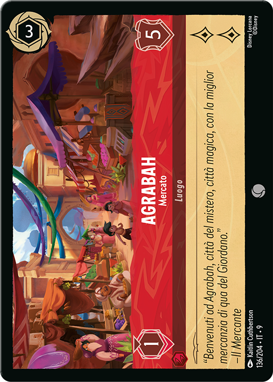 Agrabah Marketplcae card for Disney Lorcana