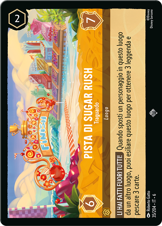 Sugar Rush Finish Line card for Disney Lorcana
