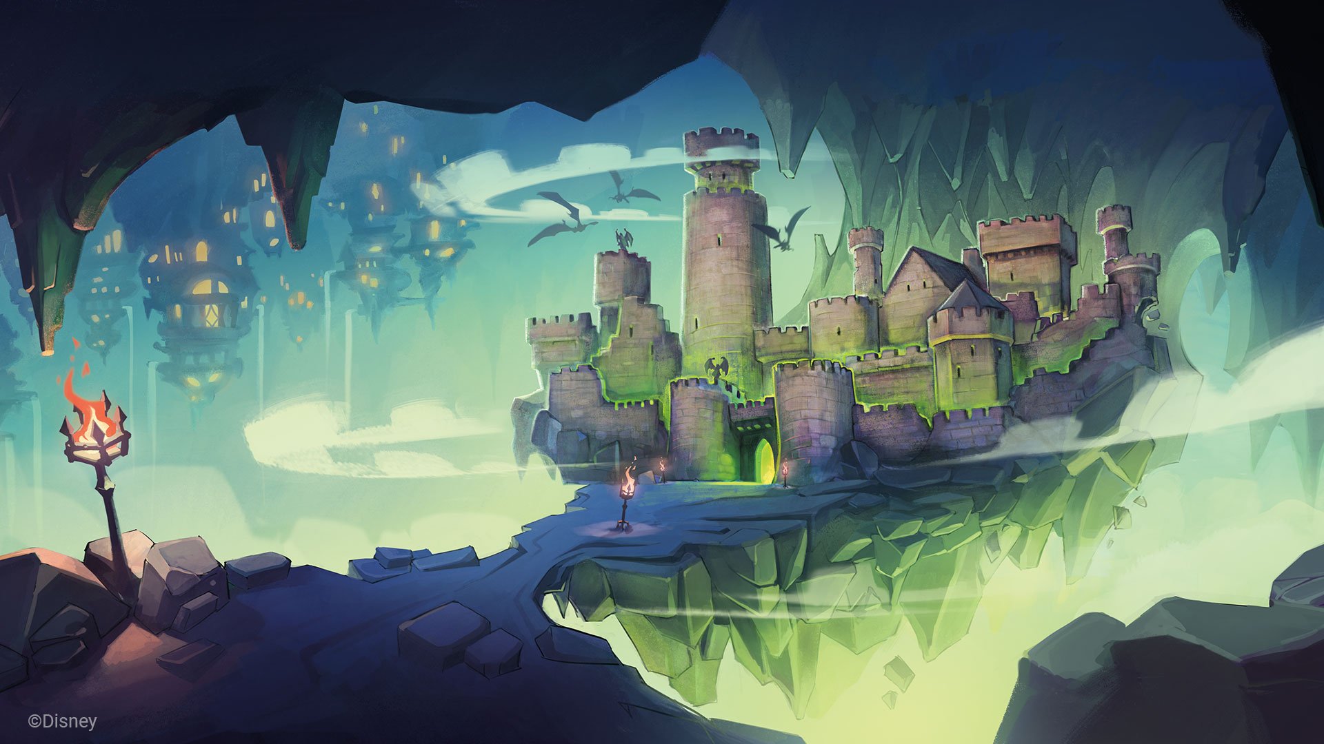 Image of Castle Wyvern from Whispers in the Well card set of Disney Lorcana