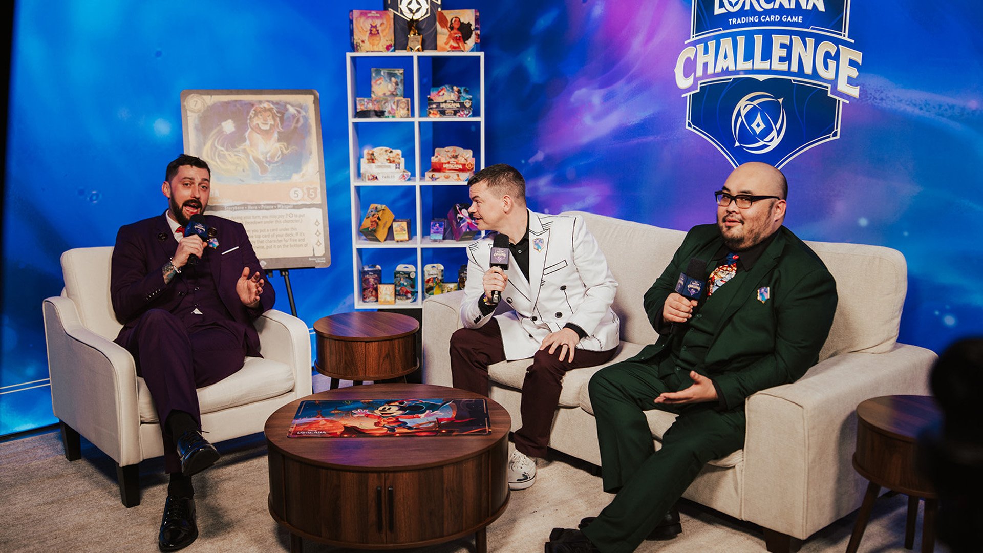 Rebekah Quests and Baker interview a Lorcana Challenge Player