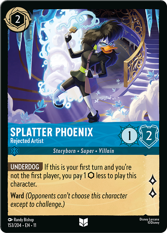 Splatter Phoenix - Rejected Artist Lorcana card