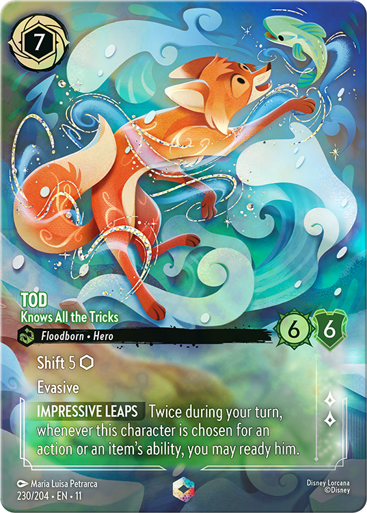 Tod Enchanted card from Disney Lorcana Winterspell