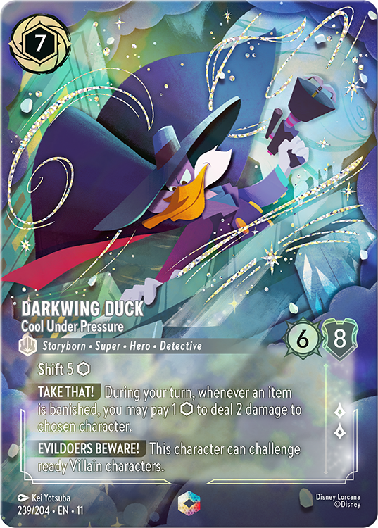 Darkwing Duck Enchanted card from Disney Lorcana Winterspell