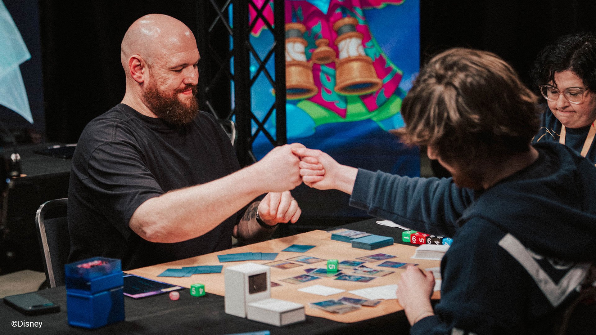 Photo of James Gray the moment he wins Disney Lorcana Challenge Richmond