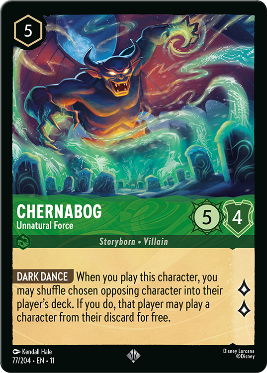 Chernabog card from Disney Lorcana