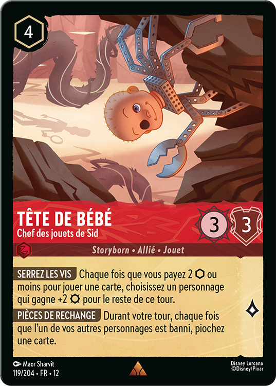 Tête de bébé – Chef des jouets de Sid carte