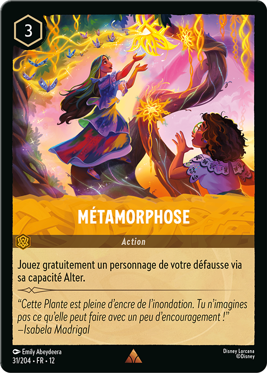 Métamorphose carte