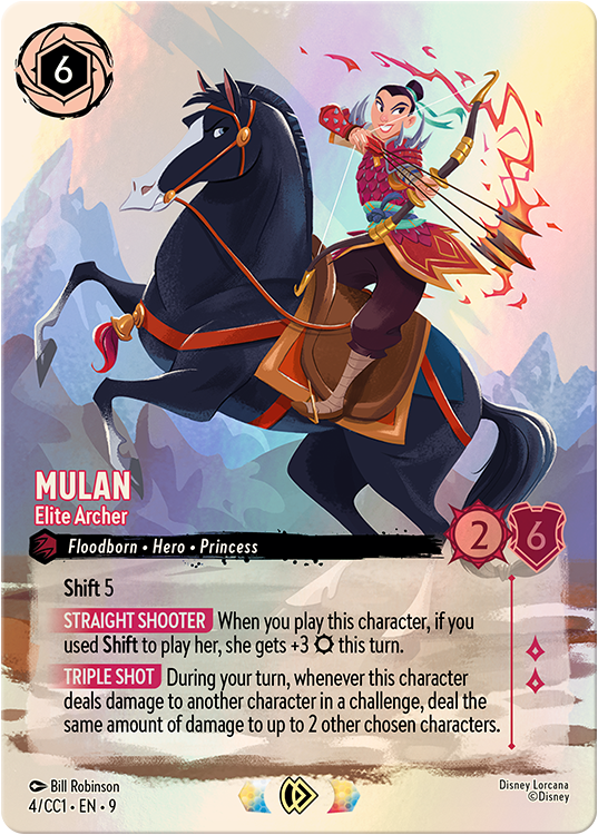 Image of Mulan – Elite Archer card from Disney Lorcana