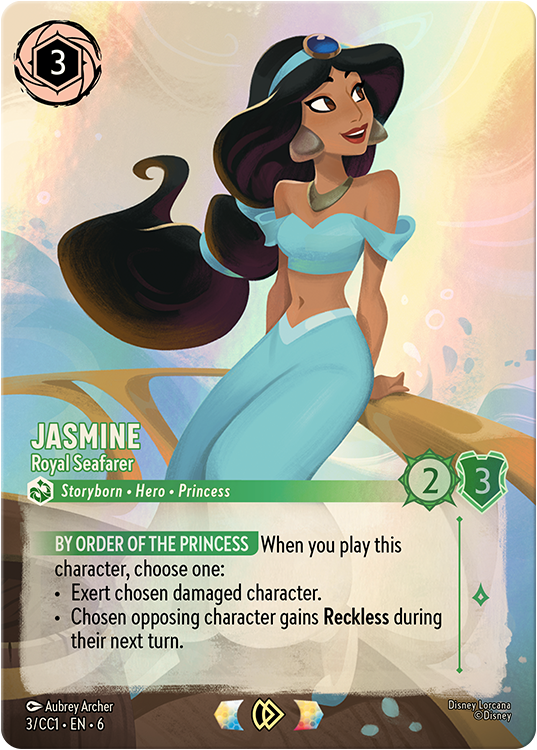 Image of the Lorcana card, Jasmine - Royal Seafarer