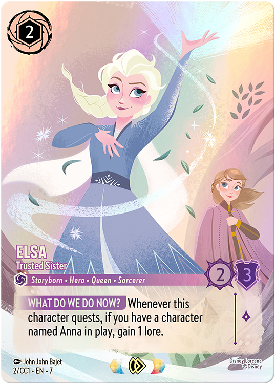 Image of the Lorcana card, Elsa - Trusted Sister