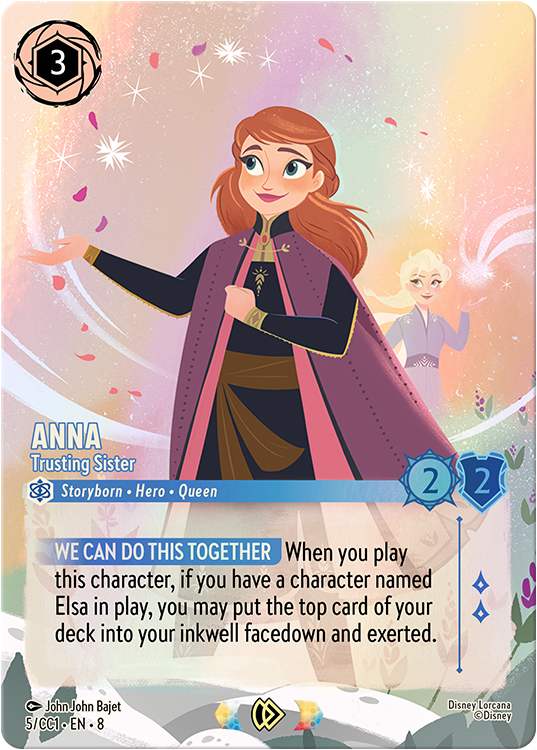 Image of the Lorcana card, Anna - Trusting Sister