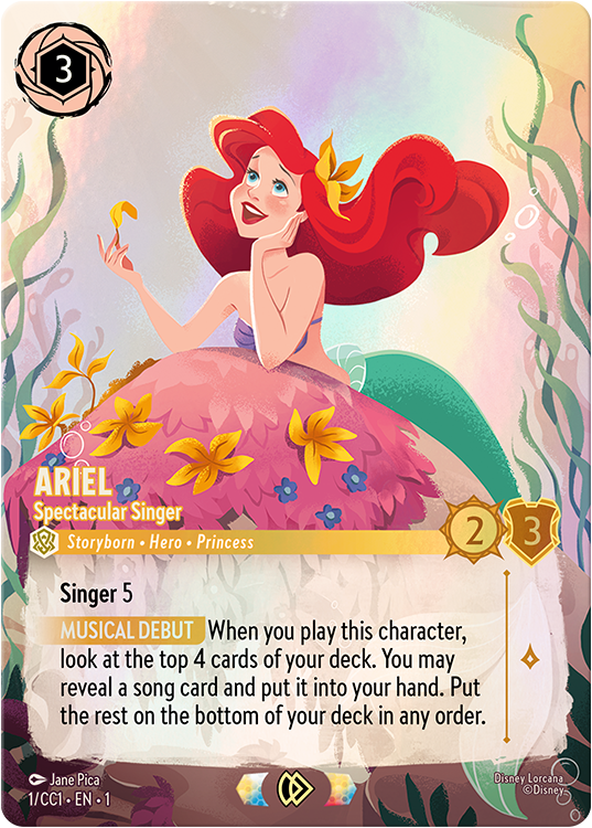Image of the Lorcana card, Ariel - Spectacular Singer