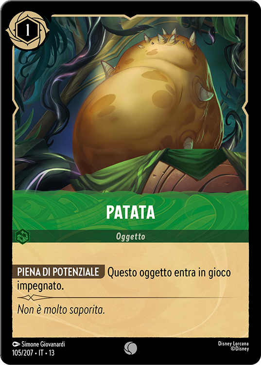 Potato card from Disney Lorcana