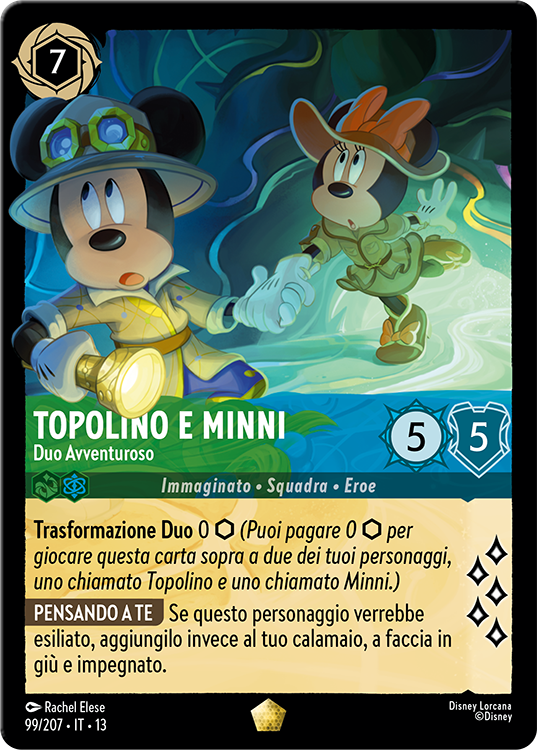 Mickey and Minnie Mouse duo card
